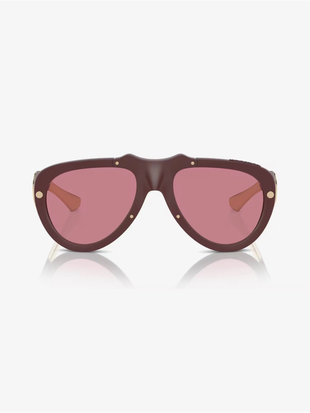 Burberry Maroon Aviator Sunglasses